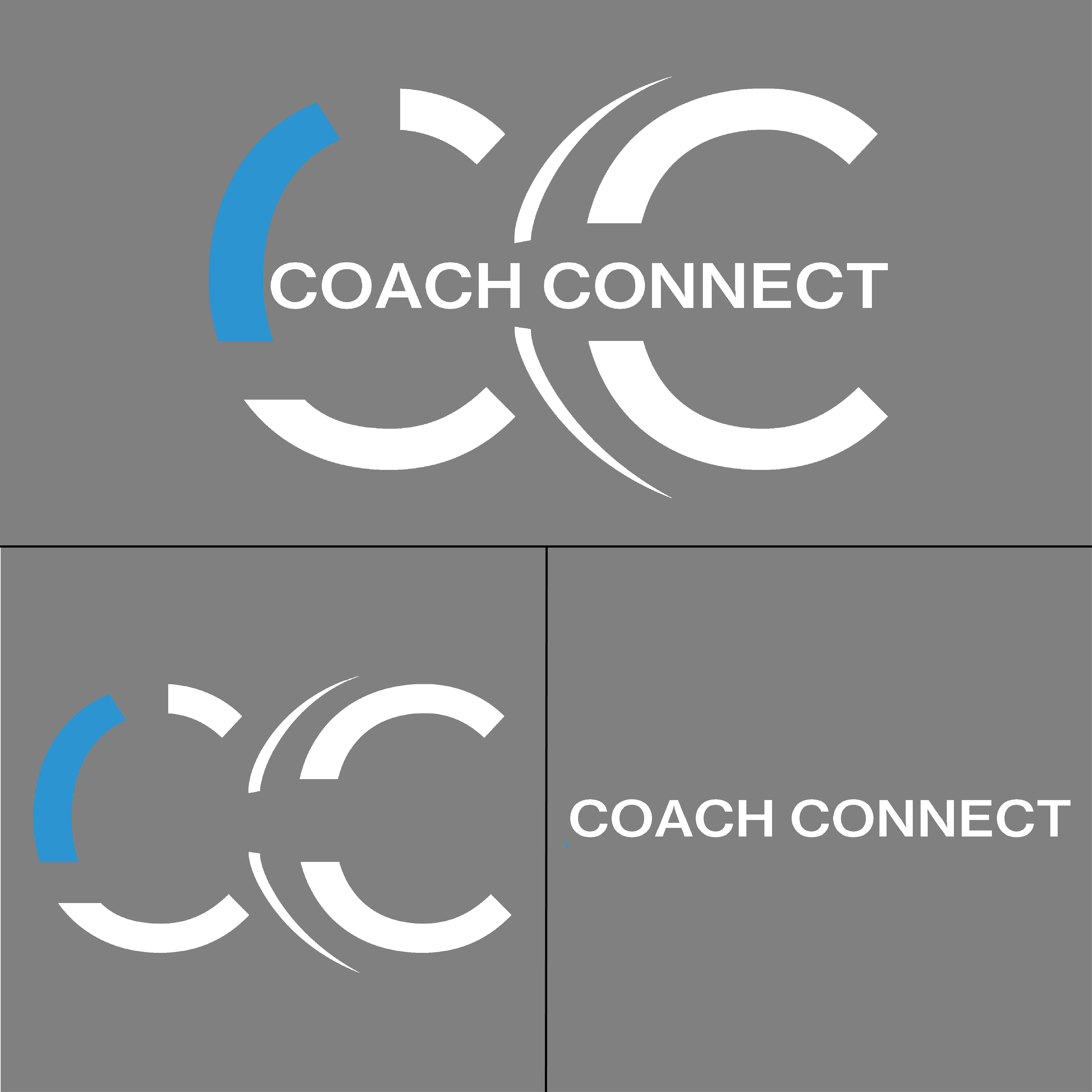 Monogramm-Logo von Coach Connect aus zwei verbundenen C